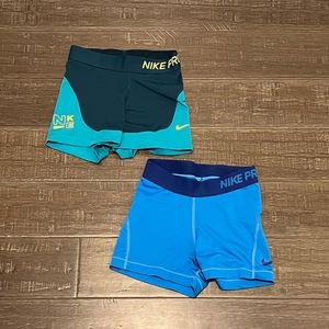 Nike pro 3 inch inseam spandex shorts